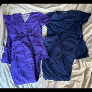Greys Anatomy Scrubs set bundle purple and blue